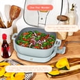 thumbnail image 2 of Beautiful 5-in-1, 12" x 12" Detachable Electric Skillet with EverGood™ Ceramic Nonstick Coating, Hydrangea by Drew Barrymore, 2 of 14