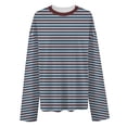 thumbnail image 4 of RUTAYY Women's T-Shirts Long Sleeve Striped Casual Loose Fit Crew Neck Comfortable Breathable Tees Trendy Trip Tops, 4 of 4
