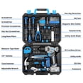 thumbnail image 2 of DEKOPRO Drill Set, Home Tool Set with 8V Pink Cordless Drill, Hand Tool Kit for Women, 126 pcs, 2 of 6