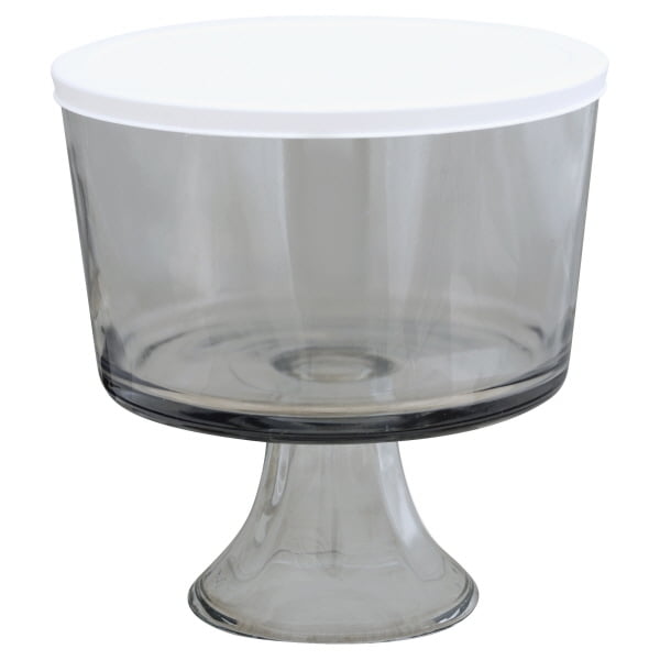 Anchor Hocking Presence Glass Footed 3.25 Quart Trifle Bowl with Lid