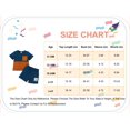 thumbnail image 2 of Kucnuzki 2T Toddler Boy Summer Outfits Shorts Sets 3T Short Sleeve Basic Color-Blocked T-Shirt Tops WalkShorts 2PCS Set Blue, 2 of 7