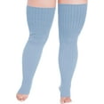 thumbnail image 2 of YEKEYI Plus Size Knit Leg Warmer Women Thick Thigh High Boot Extra Long Large Socks, 2 of 6