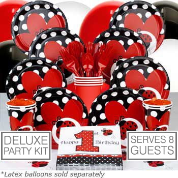 Ladybug 1st Birthday 8 Guest Party Pack Walmart Com Walmart Com