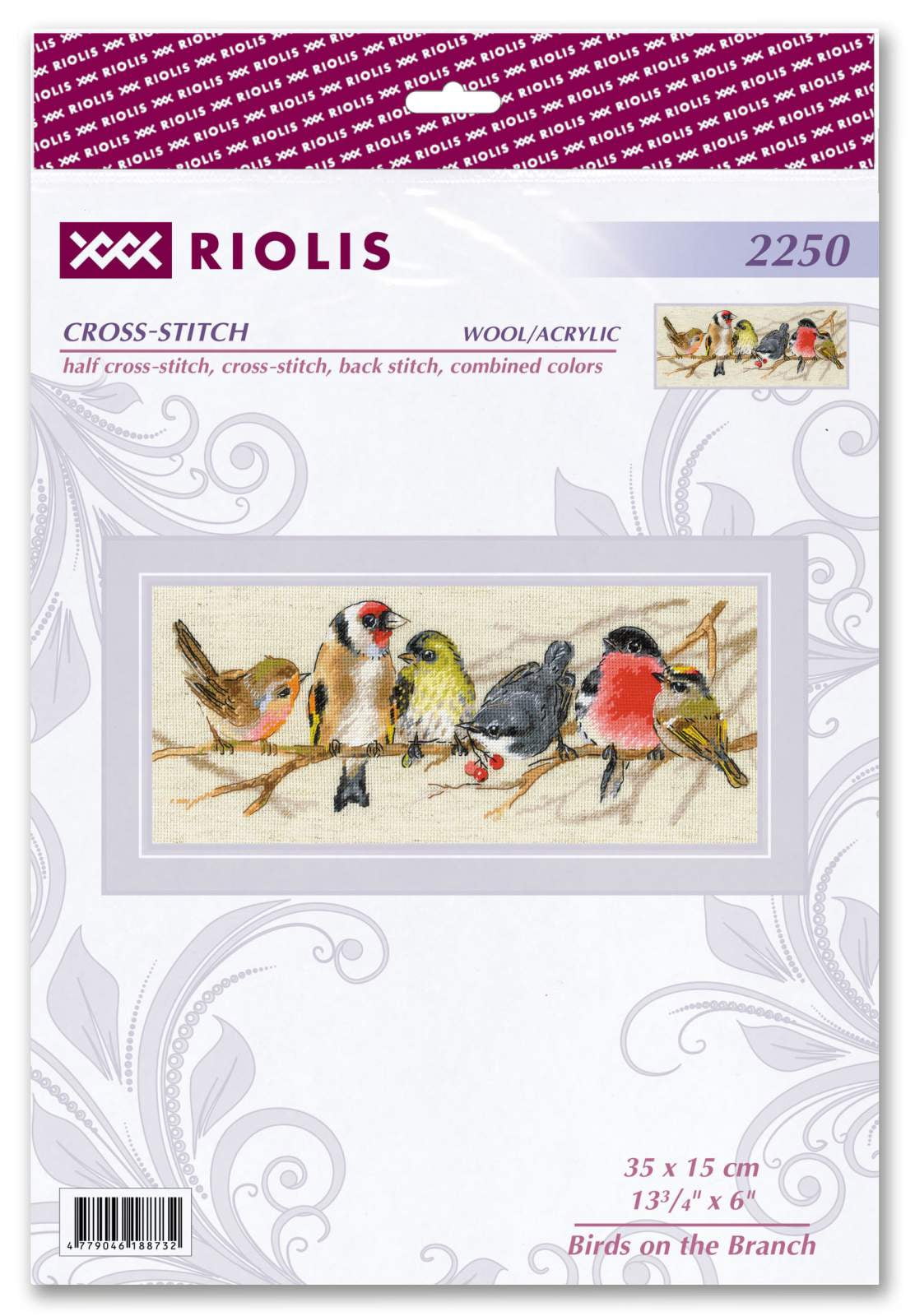 RIOLIS Counted Cross Stitch Kit 13.75"X6"-Birds