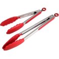 thumbnail image 1 of 2 pack de silicona y acero inoxidable Bbq pinzas de cocina de alta resistencia Bbq Feliz Sencillez, 1 of 4