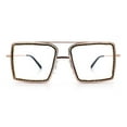thumbnail image 5 of Rhinestone Jewel Rectangle Metal Rim Chic Blue Light Filtering Computer Eyeglasses Rose Gold Amber Stone, 5 of 8