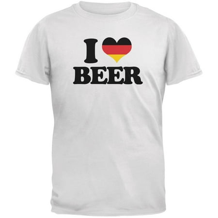 Oktoberfest I Heart Beer White Adult T-Shirt (The Best Oktoberfest Beer)
