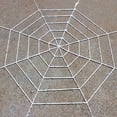 thumbnail image 2 of Halloween Large Spider Web Decoration, Round Spider Webs, Scary Haunted House Outdoor Wall Decor for Halloween Party Hanging Decorations White 59in, 2 of 7