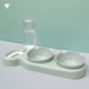 thumbnail image 1 of Pet Cat Double Bowl Alimentador automático Fuente de agua para alimentos (verde claro) JShteea Libre de BPA, 1 of 7