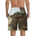 thumbnail image 3 of Baby Yoda Mens Swim Trunks Quick Dry Board Shorts With Mesh Lining, Beach Shorts Swimwear Bathing Suits, 3 of 7