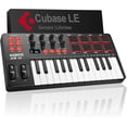 thumbnail image 1 of KOKKO Clavier Contrôleur MIDI 25 Touches, Clavier Mini MIDI Alimenté par USB avec 8 Touches Rétroéclairées 8 Boutons Assignables, Arpégiateur Intégré pour la Production Musicale, Compatible avec Cubase/FL Studio/Logic, 1 of 5