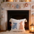 thumbnail image 6 of TanSiDing Easter Bunny Embroidery Pillow Cover Decorative Cushion Sofa Bed Living Room Throw Pillowcase Soft Polyester Home Decor Party Holiday Gift 45*45cm, 6 of 6