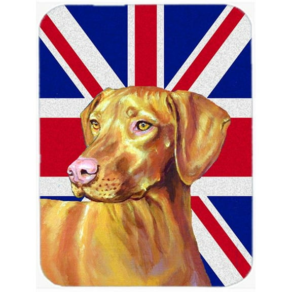 7.75 x 9.25 In. Vizsla With English Union Jack British Flag Mouse Pad, Hot Pad Or Trivet