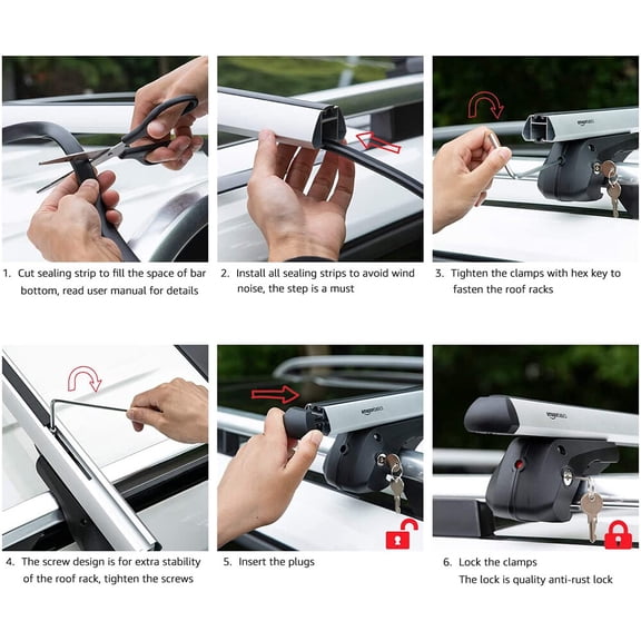 For Kia Sorento 2011-2021 53" Roof Rack Cross Bar Luggage Cargo Carrier w/Locks