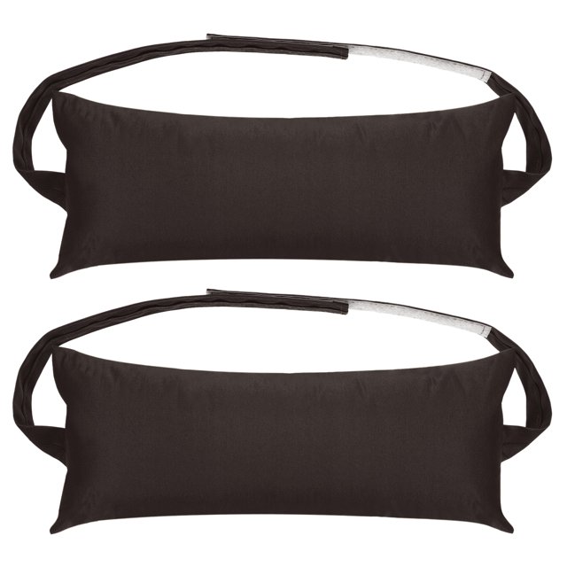 Uxcell Outdoor Chaise Pillows, Waterproof Resistant with Adjustable Elastic Strap for Chair, 2 Pack Dark Coffee