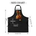 thumbnail image 4 of Sleek Black Adjustable Bib Apron 2-Pack with Front Pocket & Golden Name Featuring Stylish Orange Outfit Design for Chefs, 4 of 5