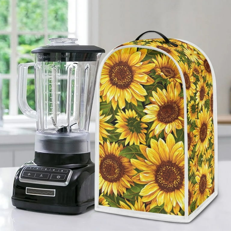 NETILGEN Butterfly Sunflowers Print Blender Cover Dust Cover Oil