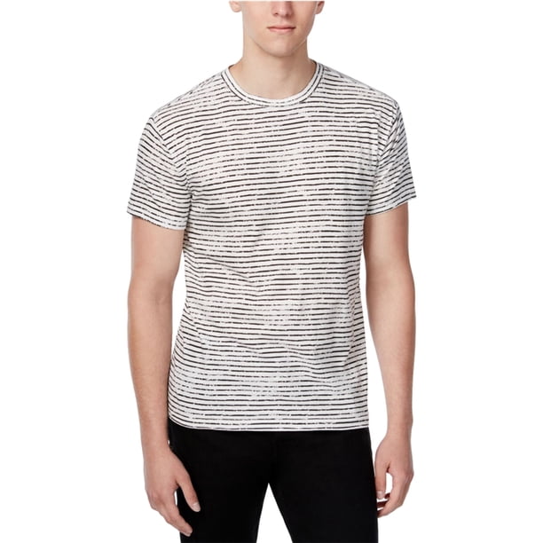 WHT SPACE Camiseta gráfica con rayas de tiza para hombre, blanca, extragrande WHT SPACE Camiseta gráfica