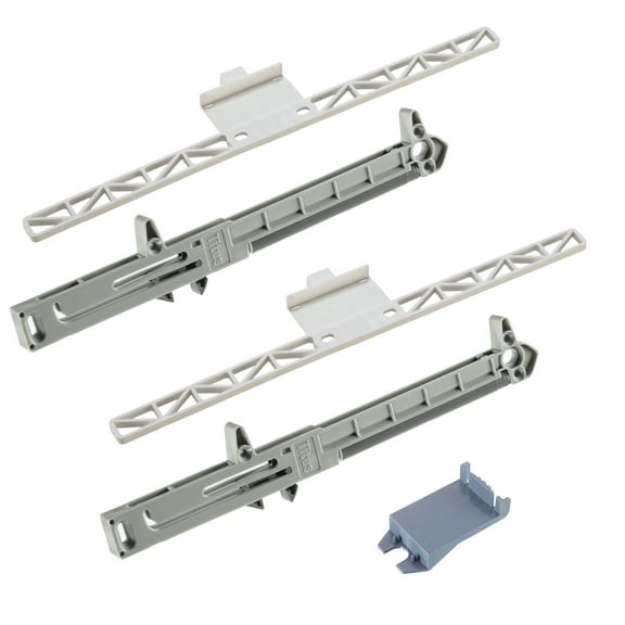 10 Pack Rok Soft-Close Cabinet Drawer Adapter for Metal Drawers in White & Gray Finish