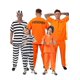 thumbnail image 2 of Conjunto de vestuario para disfraz de prisión para adultos y niños de Halloween, disfraz para fiesta de mascarada, actuación en el escenario, 2 of 5