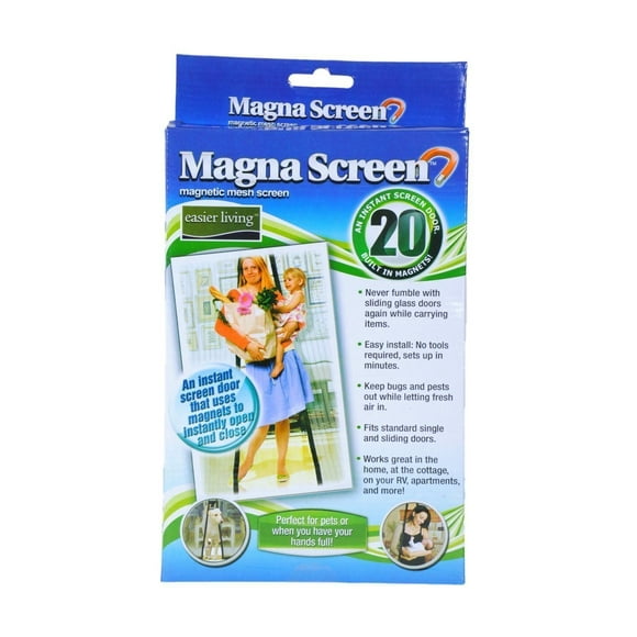 Magna Mesh écran- Porte à mailles de fermeture magnétique maintient bugs Mosquito out Standard Single - Deux Pack 83in X 19.5in