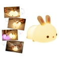 thumbnail image 3 of Lámpara de noche de conejito con inducción sensible, portátil, de silicona, estilo lindo, recargable, con batería, para niños, para habitación, 3 of 14