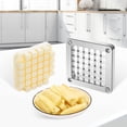 thumbnail image 5 of Cuchilla picadora de repuesto, 1/2 pulgada, conjunto de 3 cuchillas para papas fritas con 6 cuchillas adicionales, piezas de cortadora de acero inoxidable y bloque de empuje para cortar papas,, 5 of 5