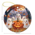 thumbnail image 2 of Ceramic Christmas Ornament Happy Halloween Holiday Personalized Christmas Ornament Ideal for Gifting And Collecting Happy Ghosts And Pumpkins Christmas Tree Ornaments, 2 of 5