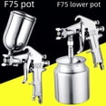 thumbnail image 1 of Pistola pulverizadora de pintura F-75, regadera neumática superior e inferior, pistola pulverizadora de alta atomización para pintura de muebles y automóviles, de aluminio, 1 of 5