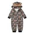 thumbnail image 3 of Odeerbi Christmas Onesie Pajamas for Family Holiday Sleep Jumpsuit Long Sleeve Family Christmas Pajamas Matching Sets Infant Fashion Lattice Print Plush Jumpsuit Sleepwear PJs Set Red, 3 of 5
