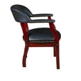 thumbnail image 4 of Regency Ivy League Vinyl Captain Chair with Mahogany Wooden Frame, 4 of 5