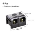 thumbnail image 2 of Bloque de terminales de barrera 600V 60A 2 posiciones doble fila tornillos 5 piezas, 2 of 3
