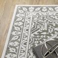 thumbnail image 4 of HomeRoots 507962 2 x 8 ft. Gray & White Oriental Power Loom Stain Resistant Runner Area Rug, 4 of 8