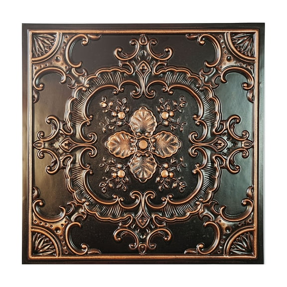 Faux Tin Painting ceiling tiles Panel 3D Stereo Wall Panels PL19 Traditional copper 10Pcs/pack
