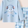 thumbnail image 4 of JUMEYU Girls Pjs Sets Cute Little & Big Girls Pajamas - Comfy Long Sleeves 2 PC PJS Size 8-9 (Light Blue,8-9 Years), 4 of 4