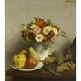 thumbnail image 3 of Henri Fantin-Latour 20x22 Black Modern Framed Museum Art Print Titled - Flowers and Fruit (1865), 3 of 5
