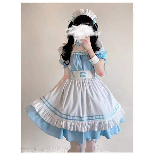 Disfraz de mucama Lolita para niñas y mujeres, traje de animación, traje japonés, 2023