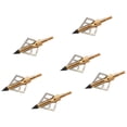thumbnail image 2 of 12 pcs Archery Arrow Head Black Broadheads 100gr 3 Blades Steel Arrowheads for Outdoor Archery Hunting, 2 of 5