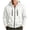White, variant on Casual Hooded Jackets for Men Zip Up Long Sleeve with Pockets Outdoor Jacket