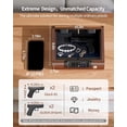 thumbnail image 5 of Gun Safe,Biometric Gun Safe for Pistols 3-Ways unlock Fingerprint Digital PIN Key Unlock with Voice, Lock box for Cloakroom living room Bedroom Nightstand and Car Antique Bronze, 5 of 7