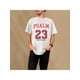 thumbnail image 1 of Men's 100% Cotton T-Shirt with "Psalm 23 The Lord is My Shepherd" Print - Classic Black and White, Short Sleeve, Crew Neck, Relaxed Fit, Casual Streetwear Style, T Shirt, 1 of 7