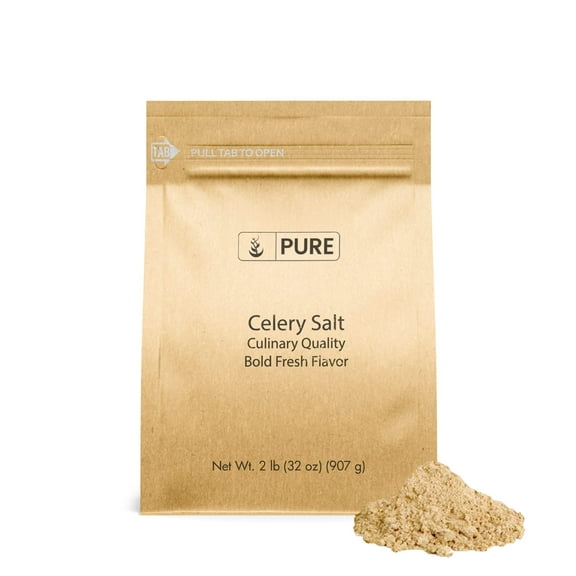 Pure Original Ingredients Celery Salt 2 lb Culinary Quality, Bold Fresh Flavor, Traditional Seasoning.