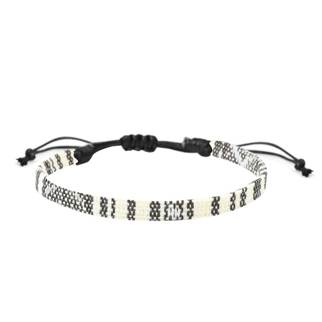 Tobillera de color retro tejida a mano, pulsera ajustable, cadena de playa unisex