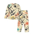 thumbnail image 2 of Bingfone Womens Pajama Sets Rockets Print,Long Sleeve Loungewear Pajamas Set-X-Large, 2 of 9