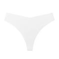 thumbnail image 3 of Panties for Women,Seamless V-Shaped Thong Underwear Low Waist Comfort Fitness and Daily Wear,Womens Underwear,White,S, 3 of 3