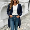 thumbnail image 5 of Binmer Women’s V Neck Open Front Long Knit Cardigan Long Sleeve Casual Mid Length Outerwear,Sizes S-2XL, 5 of 9