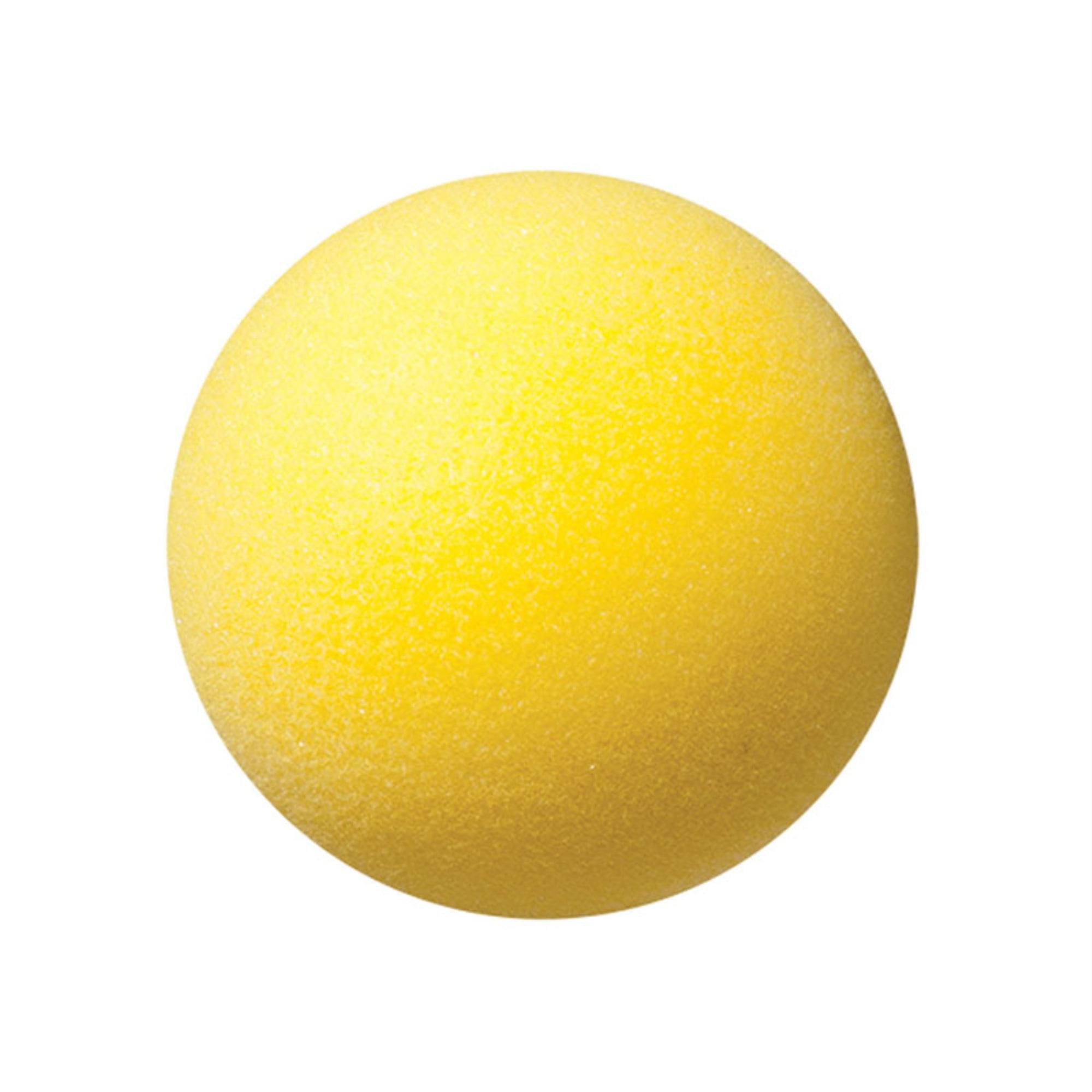 Uncoated RegularDensity Foam Balls, 4" Diameter, Yellow