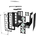thumbnail image 3 of MUSETEX ATX Mid-Tower Chassis 6 ARGB Fans Pre-Installed USB3.0 with Voice Remote Control & 2 Translucent Tempered Glass Panels, Decent Cable Management Airflow Gaming PC Case Computer Case（907-MS6）, 3 of 7
