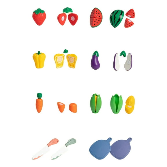 Twfbrm Baby Toys Children's House Simulation Fruit Cutting Toy Kitchen Food Vegetables Can Be Cut 8Sets Pretend Learning Toys 5-12 Years Boys Girls