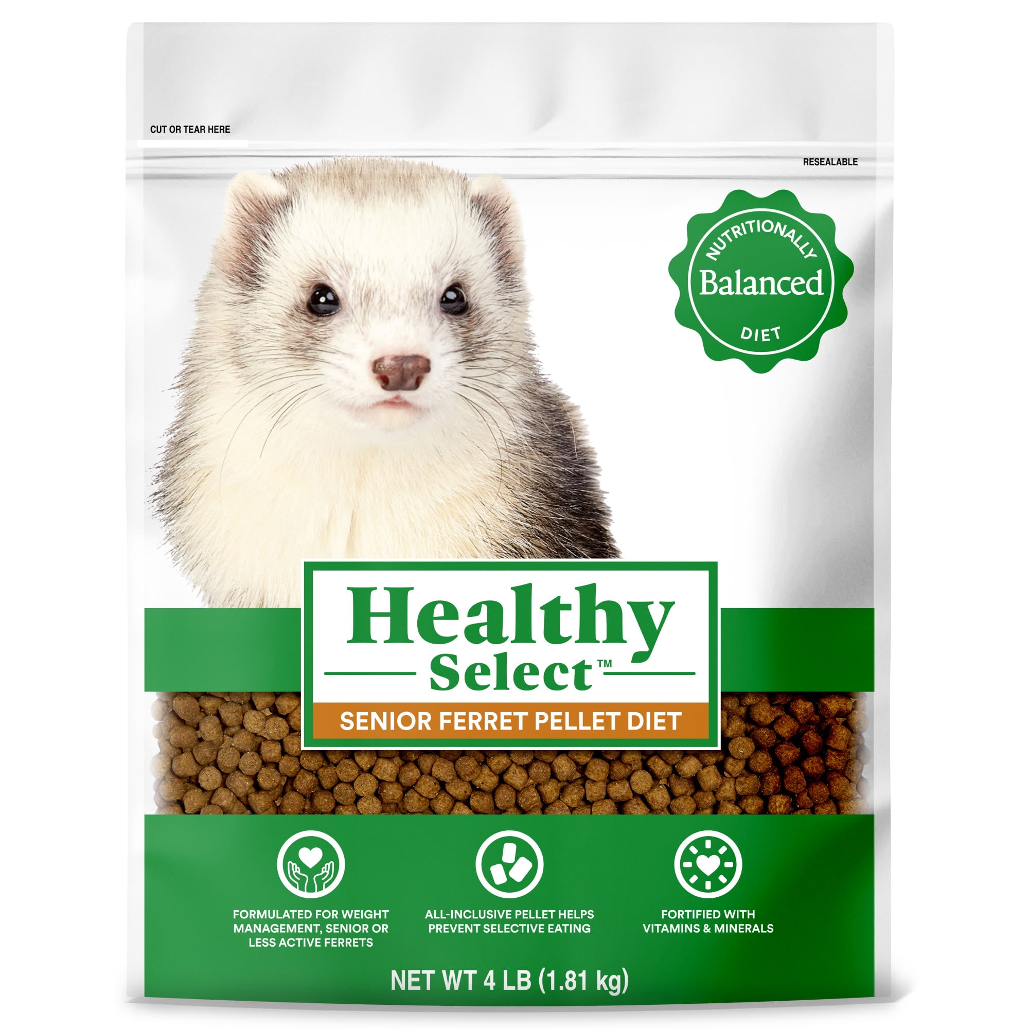 Healthy Select Senior Ferret Pellet Diet for Small Animals 4 lbs.